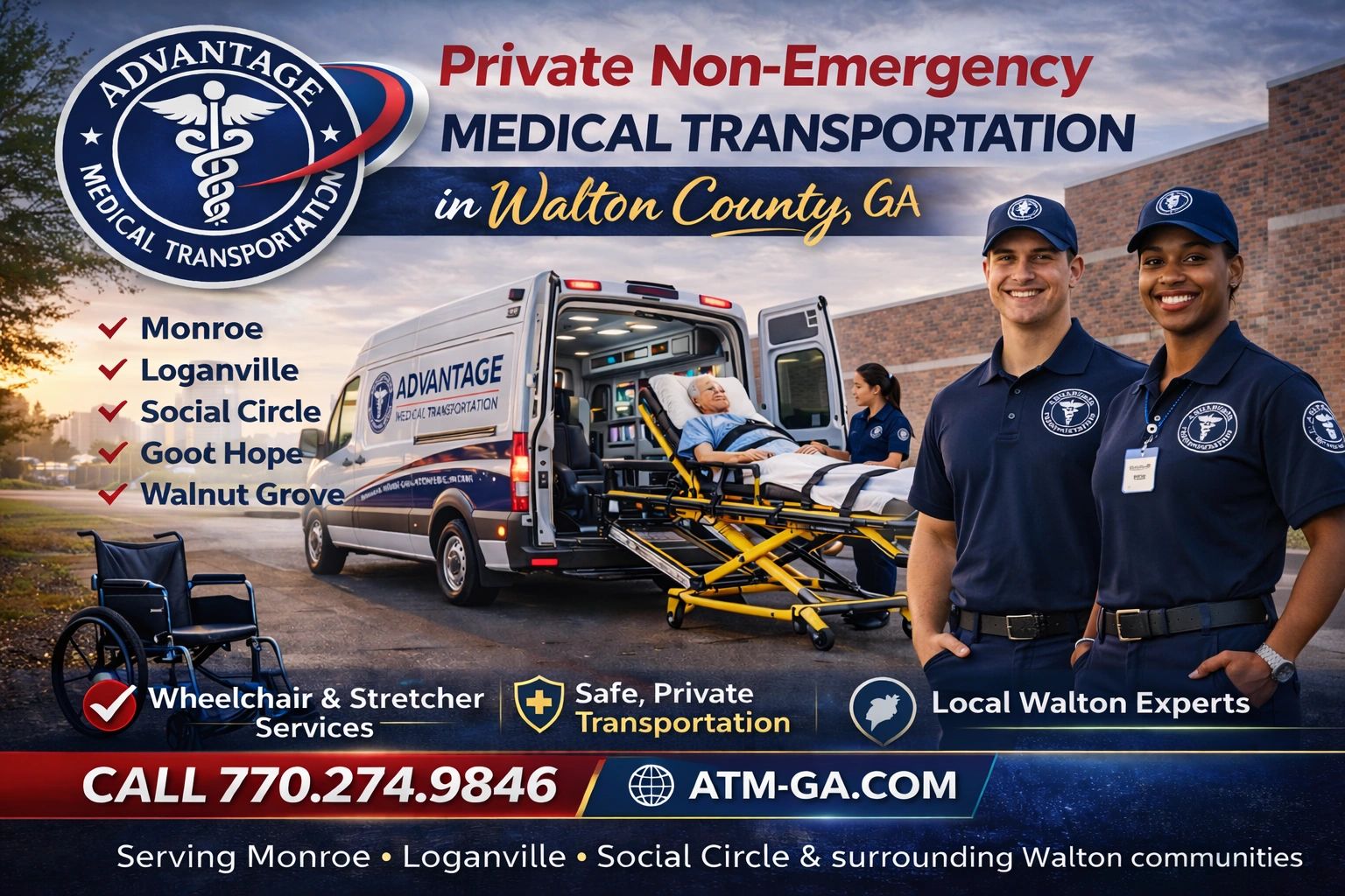 Wheelchair and Stretcher Transportation in Walton County