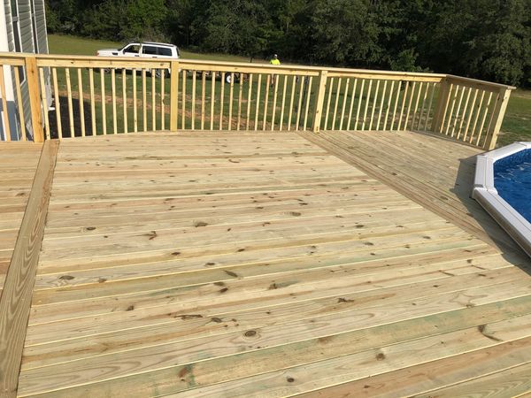 Above Ground Pool Deck installed in 
Aiken, SC