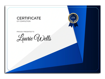 Certificate of completion for Realtor Laurie Wells