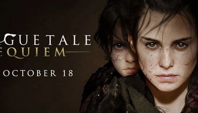 PLAGUE TALE - REQUIEM  POSTER IMAGE of two faces a young woman and a boy