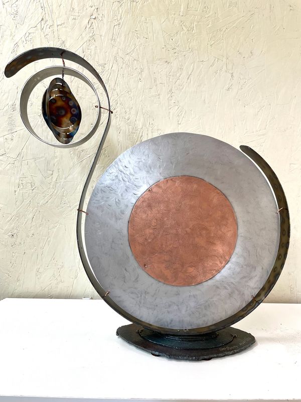 "CIRCLES" - MEDIUM SCULPTURE WITH STAND