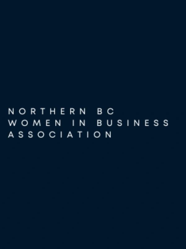 Northern BC Women in Business Association text on navy background.
