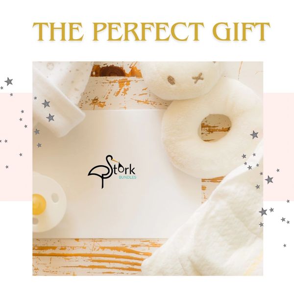 The perfect gift for new parents and babies. Ideal gift for new parents. Stork Bundles.