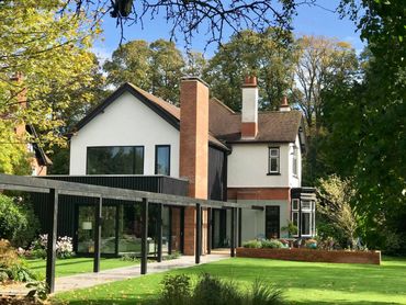 White thin coat render on a period property