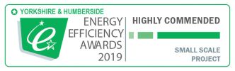 Energy Efficiency Award 2019 Highly Commended badge.