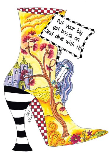 dolly mamas funny sayings women shopping shoes put your big girl boots