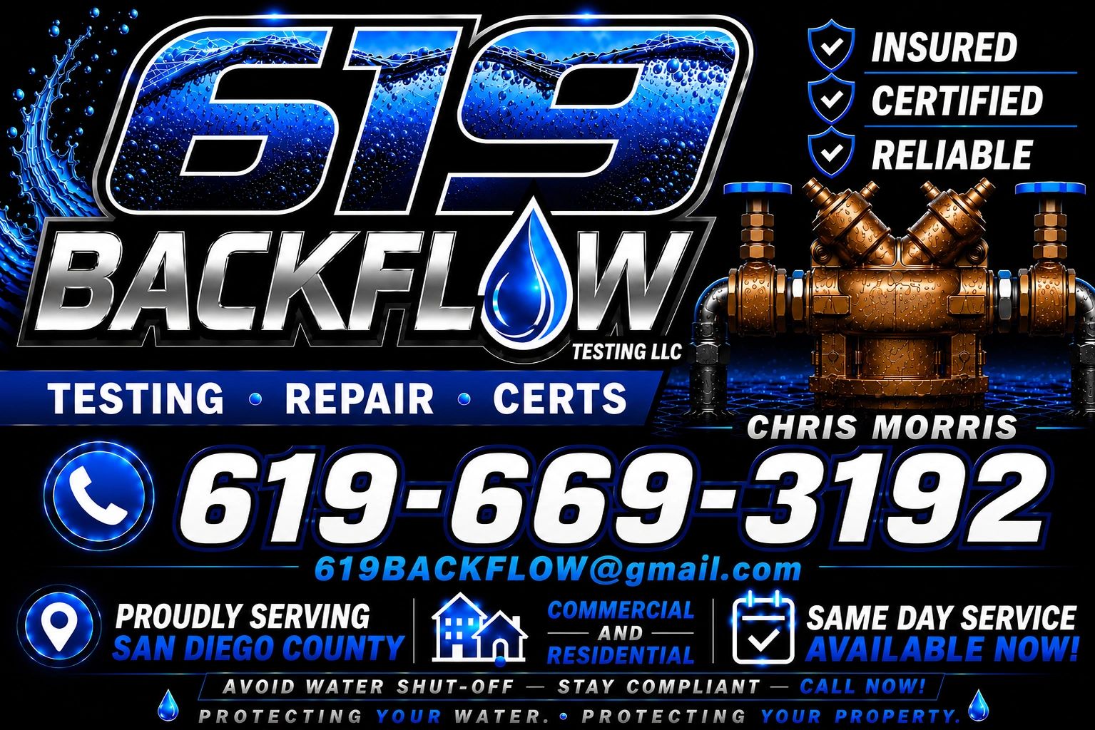 Backflow Testing Services by 619Backflow
