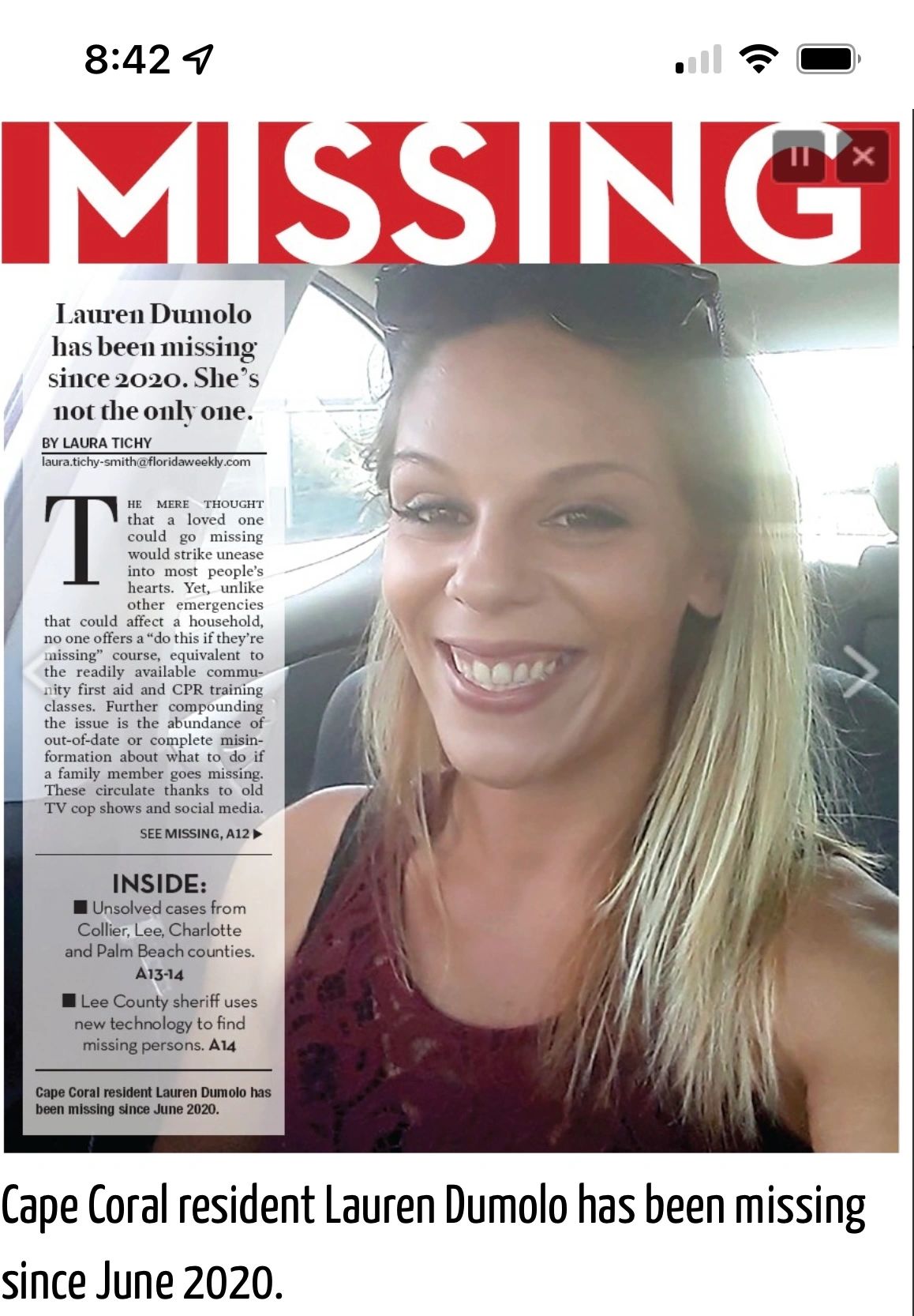 Missing Person Myths, as told by Laura Tichy of Florida Weekly