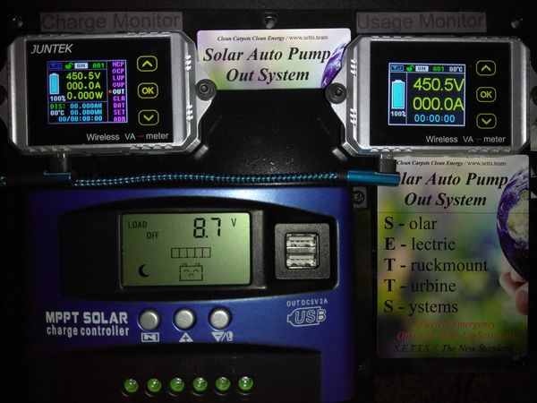2018 Prototype of our Solar Auto Pump Out System that used parts from China.