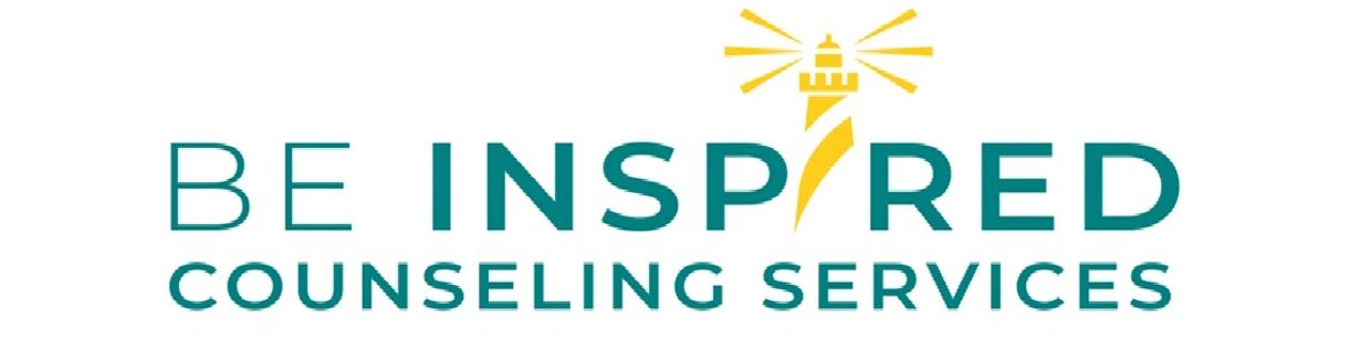 Logo of Be Inspired Counseling Services with a lighthouse symbol.