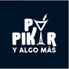 Logo with text 'Pijikar y algo más' featuring a cocktail glass.