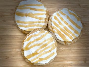 This caramel cheesecake cookie will leave you in love. Creamy and crunchy with sweetness.