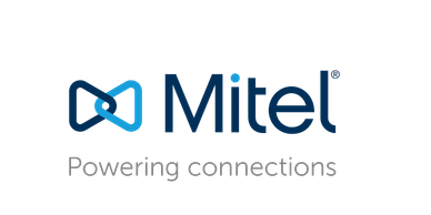Mitel logo with slogan Powering connections.