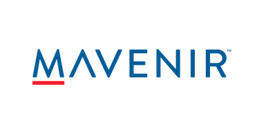 Mavenir logo on black background.