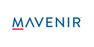 Mavenir logo on black background.