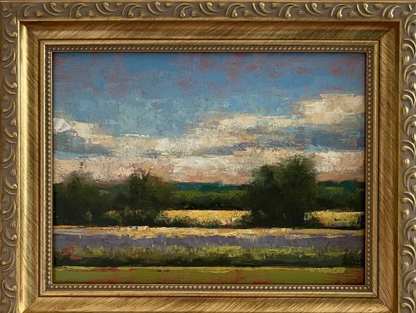 “Lavender Field”, oil by George Thompson