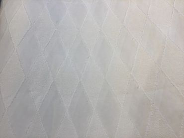 White voile sheer diamond 