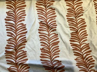 Fabricut Inc
Grevillea Clay RRP£276 per metre
Embroidered Linen
W132cms
16 metres @£120 per metre