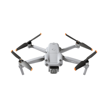 Compact gray drone with four propellers.