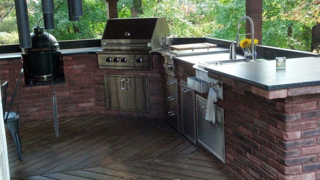 Move the meal prep outside! We can assist in a full outdoor kitchen design. 