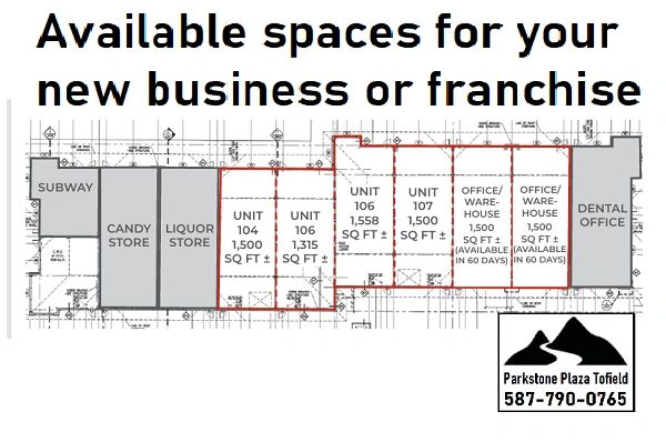 Layout of Parkstone Plaza Tofield