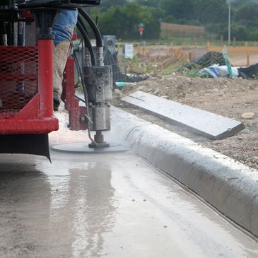 Curb removal using curb saw