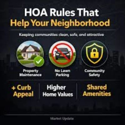 HOA rules promote neighborhood safety, property upkeep, and community benefits.