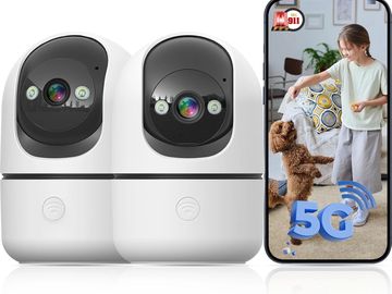  5G&2.4G WiFi  Camera with Phone App Motion Sensor & Night Vision. TF/CloudStorage