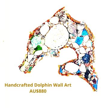 This Handcrafted Driftwood Dolphin Wall Artwork Creation is a personal selling  product, AU$840.
