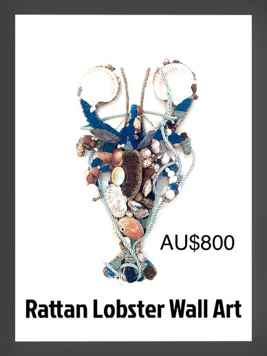 This rattan lobster wall artwork piece is a brand new November 2023 selling product of Miffy's.