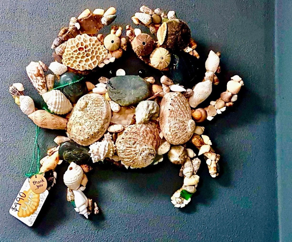 Rattan Sea Crab Wall Art selling outlet product at Veraison Restaurant, $380.