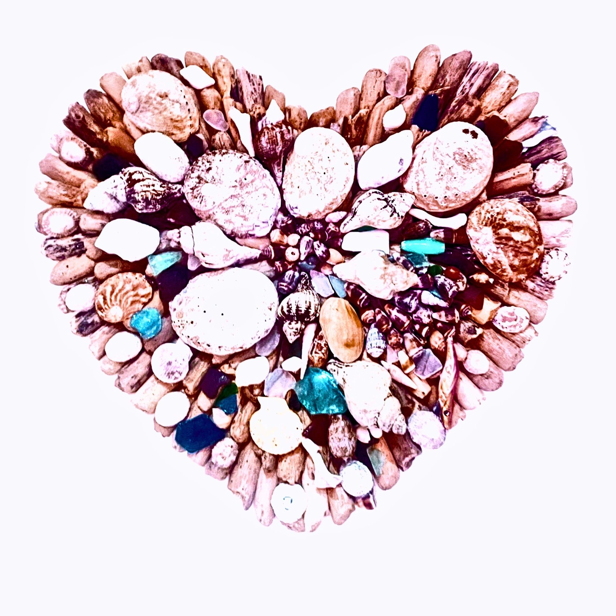 Handcrafted Driftwood Love Heart Wall Art Creation, By She Shell Art By Miffy, AU$610. 