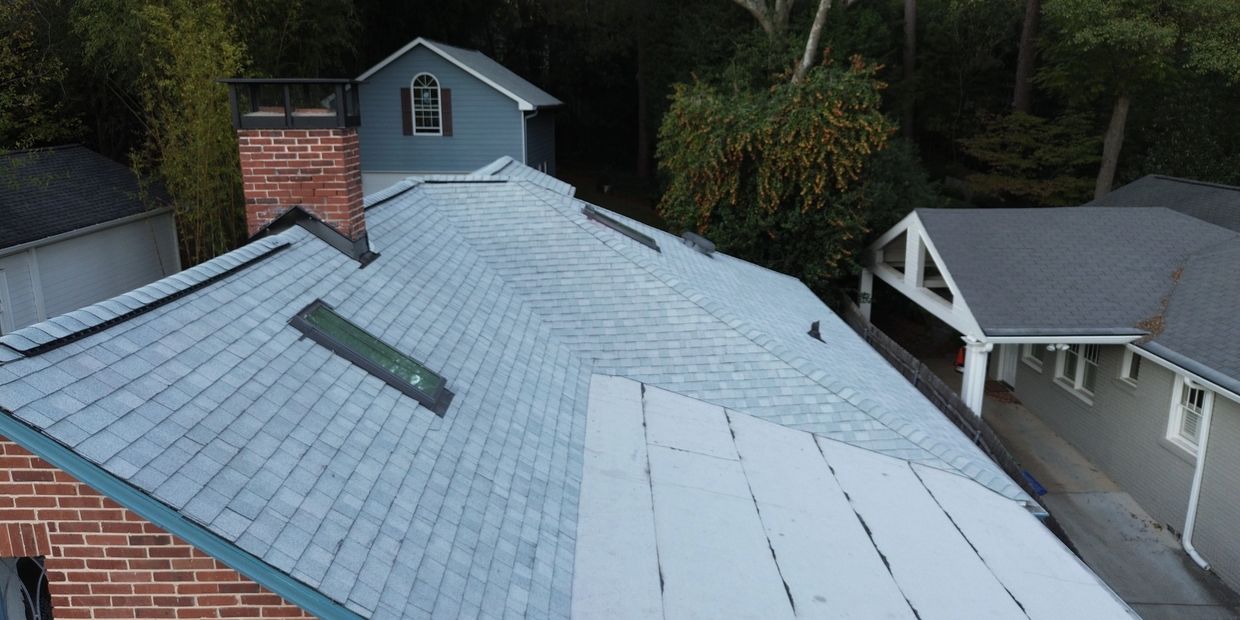 Freshly installed Silver Birch roof in Buckhead, Ga 