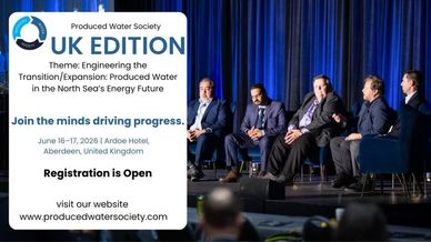Panel discussion at the Produced Water Society UK Edition conference in Aberdeen.