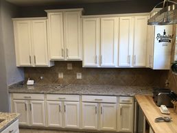 cabinet refinished in white by Repaint Florida lake mary fl  32746