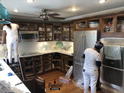 kitchen cabinet painting in Belle Isle Fl 32809 by Repaint Florida