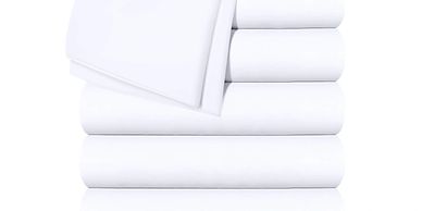 White microfiber massage sheets