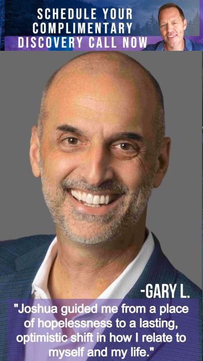 Portrait of Gary L. with a testimonial about Joshus's guidance.