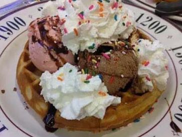 Breakfast Waffle With Whipped Cream & Sprinkles