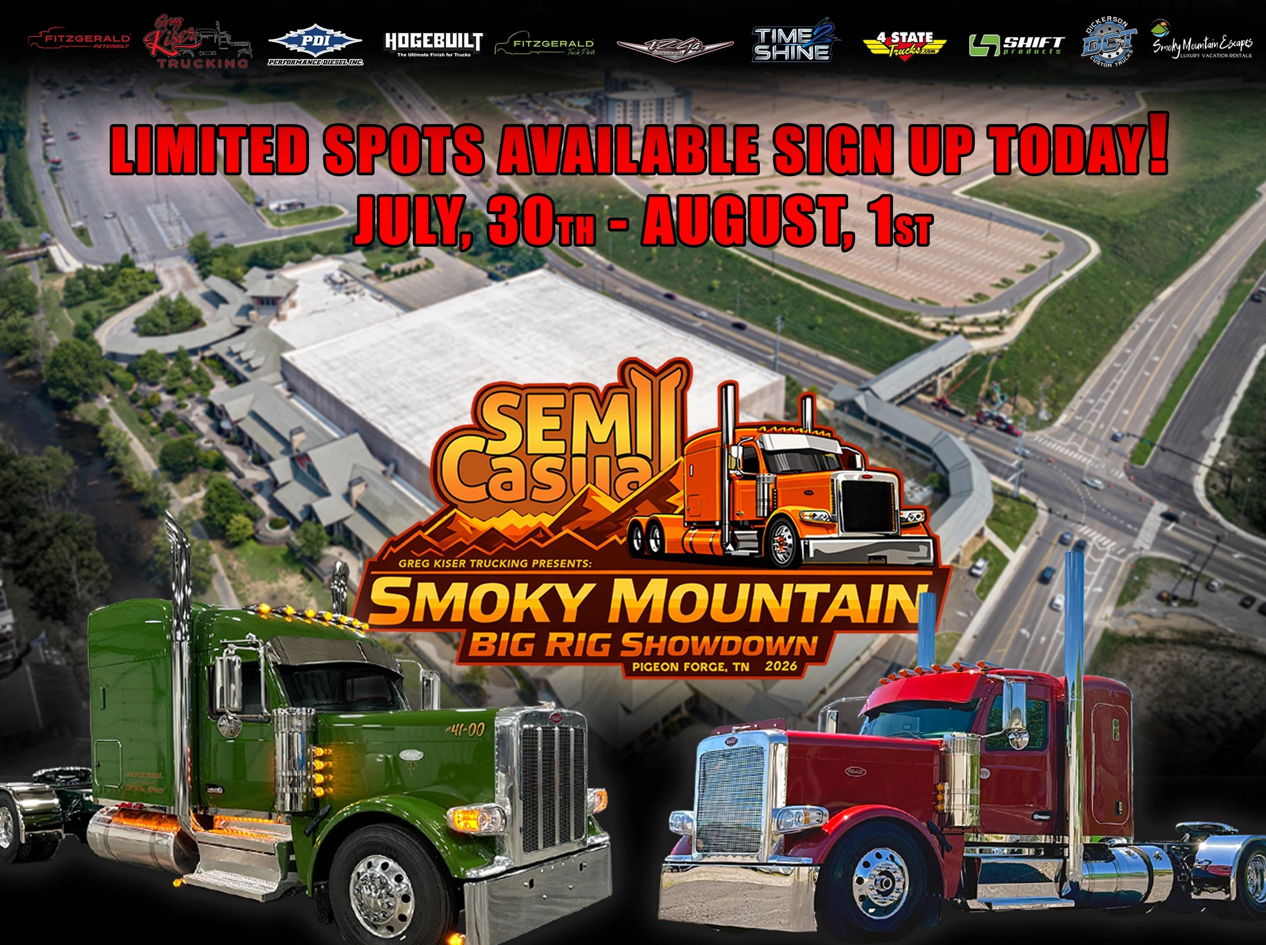 Join the Semi Casual Big Rig Showdown in Pigeon Forge, Tennessee at The ...
