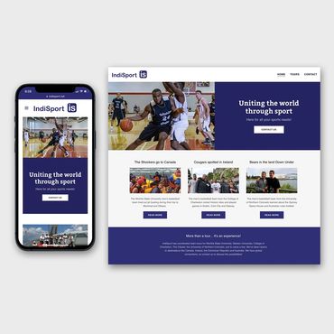 IndiSport responsive website