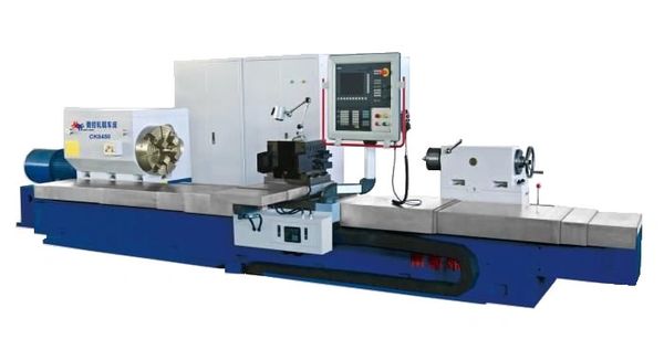 Industrial CNC lathe machine for precision machining tasks.