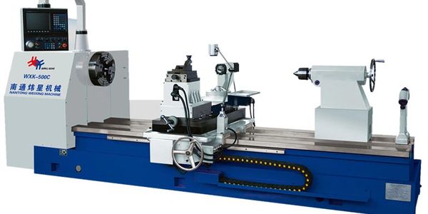 Industrial CNC lathe machine for precision metalworking tasks.