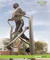 Outdoor fitness equipment.  