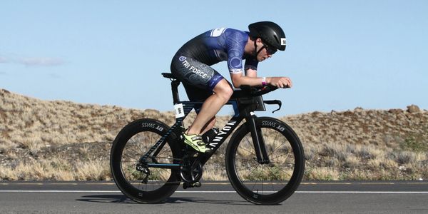 A man cycling