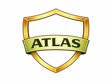 Golden shield logo with the word ATLAS on a green banner.