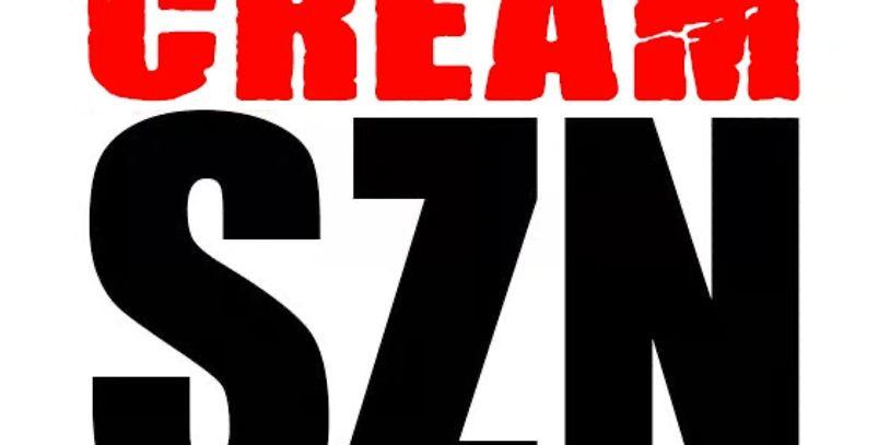 Text art with 'CREAM SZN' in red and black.