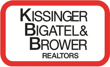 Logo of Kissinger Bigatel &amp; Brower Realtors with bold black text and red border.
