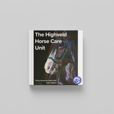 Book cover featuring a horse for The Highveld Horse Care Unit.