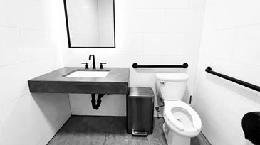 Individual commercial office restroom